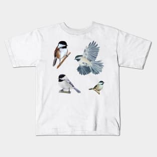 Painted Chickadee Set Kids T-Shirt